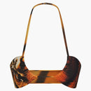 Skims X Roberto Cavalli Halter Bikini Top Tiger Face Print