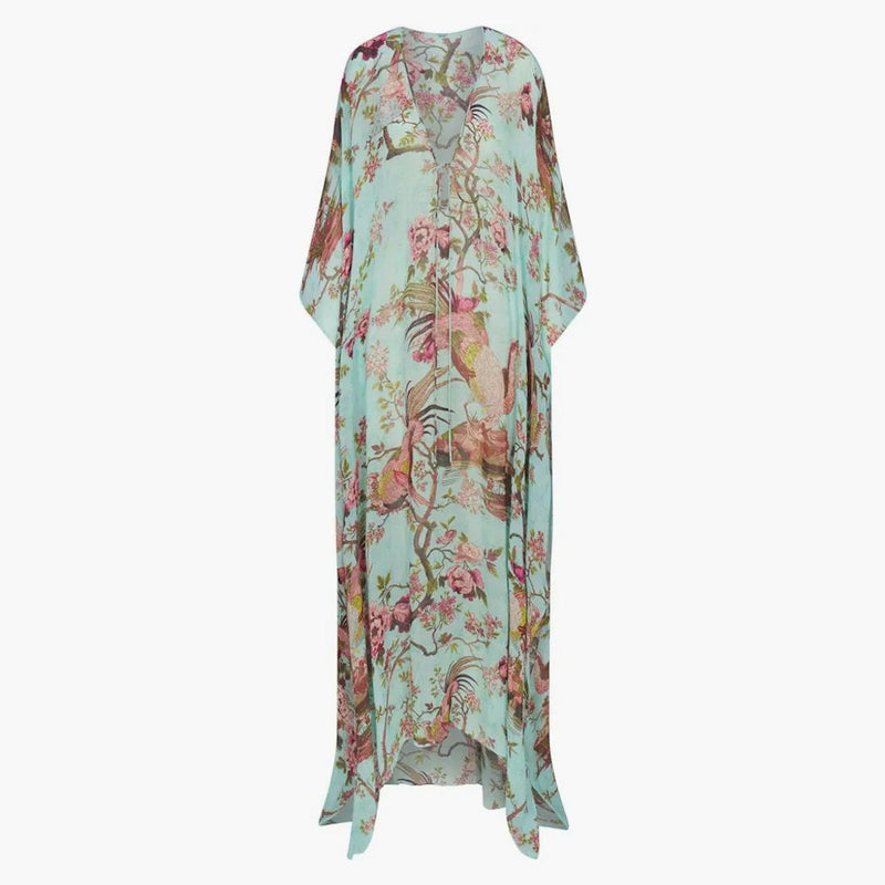 Skims X Roberto Cavalli Long Kaftan Fagianella Print