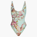 Skims X Roberto Cavalli Scoop Neck One Piece Fagianella Print