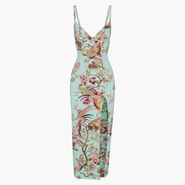 Skims X Roberto Cavalli Underwire Dress Fagianella Print