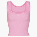 Skims X Swarovski Cotton Rib Tank Bubble Gum