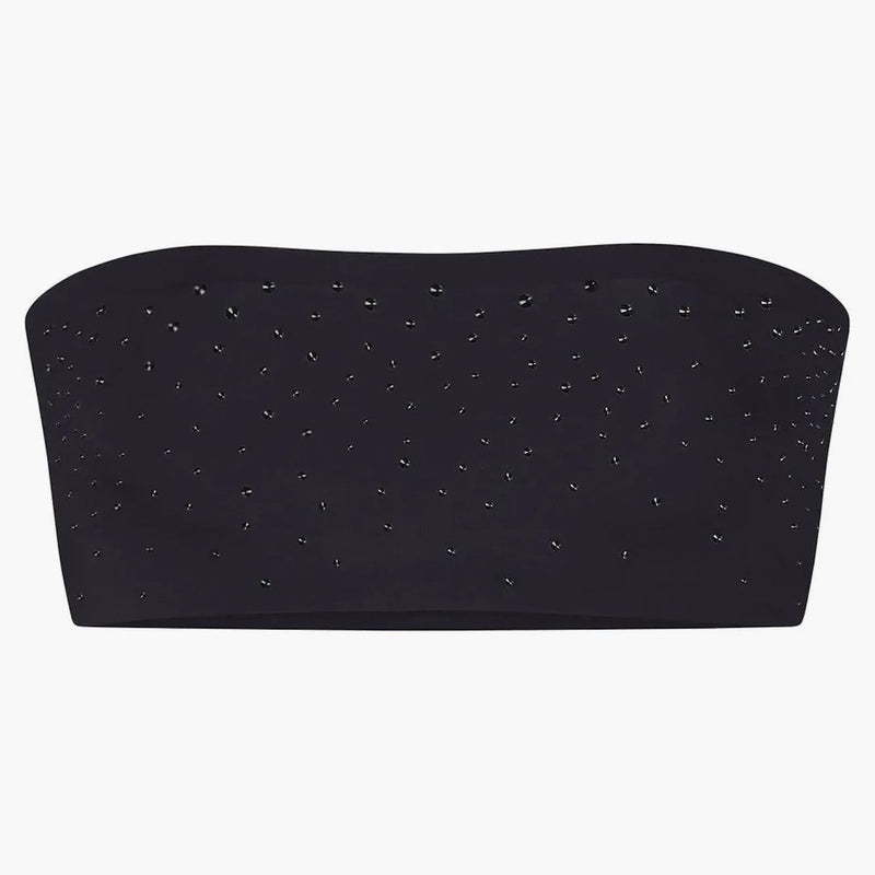 Skims X Swarovski Jelly Sheer Bandeau Onyx