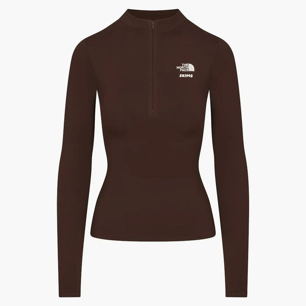 Skims X Tnf Refina Long Sleeve Top Cocoa