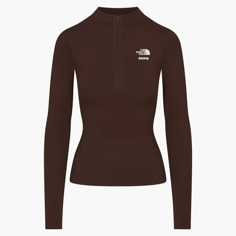 Skims X Tnf Refina Long Sleeve Top Cocoa