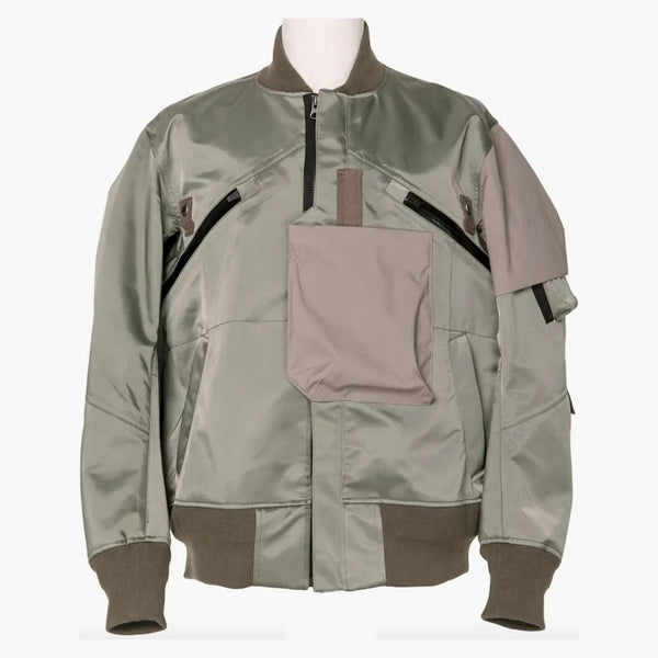 Sacai X Acronym Bomber Jacket Khaki