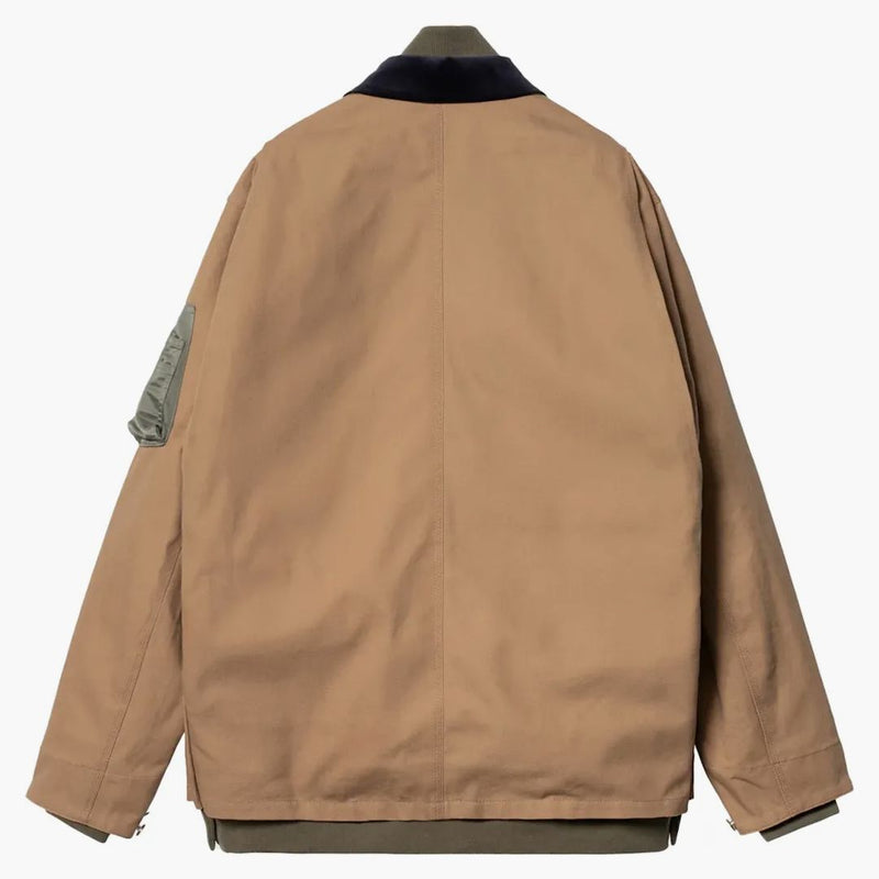 SACAI X CARHARTT WIP CANVAS MA-1 MICHIGAN BEIGE
