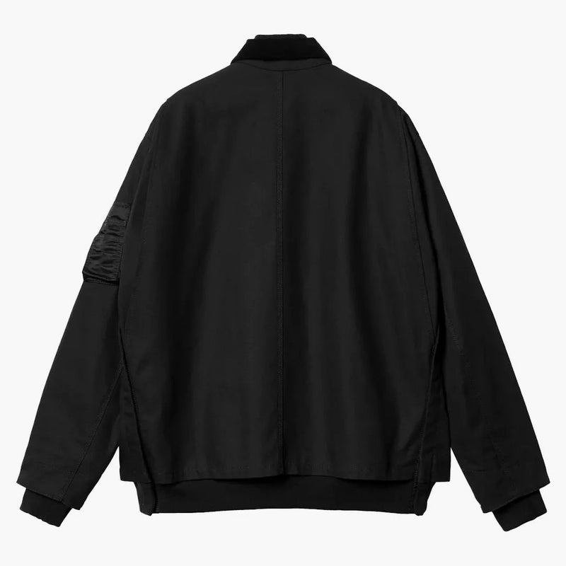 Sacai x carhartt wip tela ma-1 giacca michigan nera
