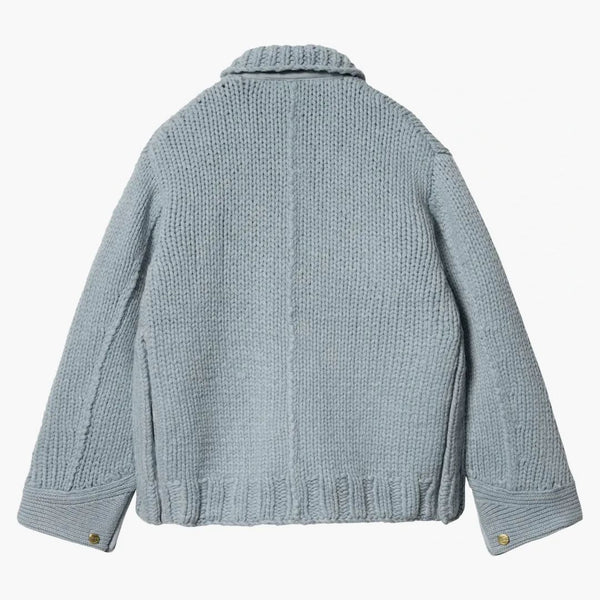 Sacai x carhartt wip maglia giacca michigan azzurra