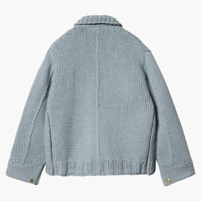 Sacai x carhartt wip maglia giacca michigan azzurra