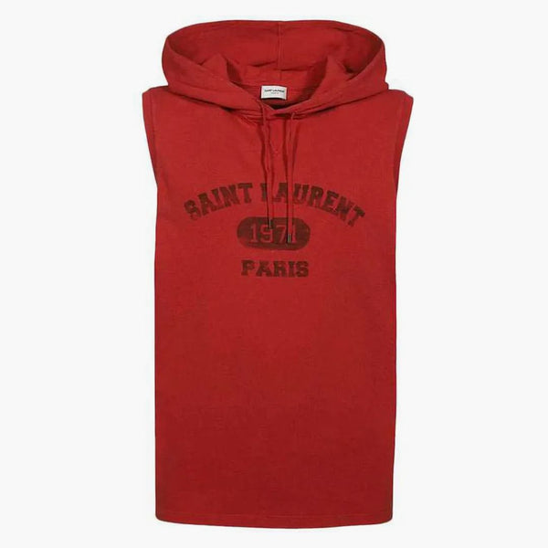 Svatý Laurent 1971 Sleevelesless Hoodie Red