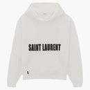 Saint Laurent Agafay Logo Hoodie White