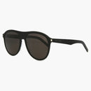 Saint Laurent Aviator-Frame Acetate Sunglasses Black/Black/Black (SL432SLIM-3001071-001)