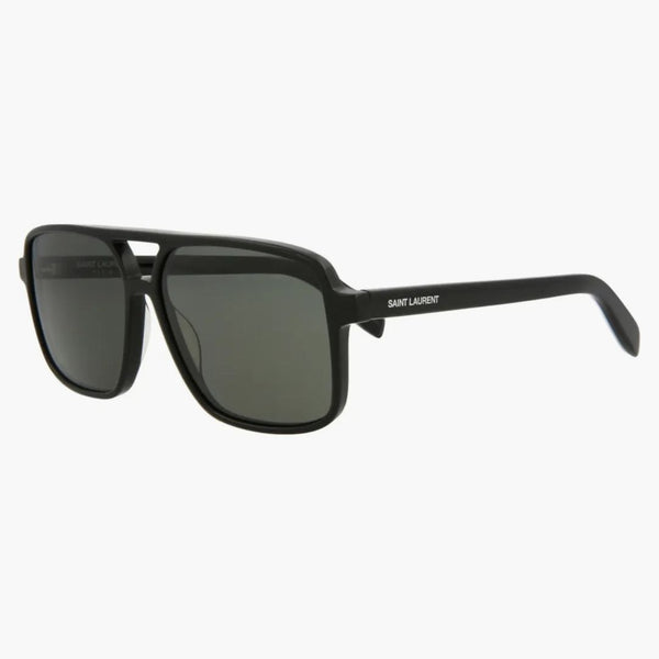 Saint Laurent Aviator Sunglasses Black/grey (sl176-30001578-001)