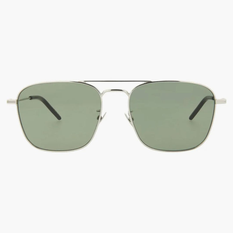 Saint Laurent Aviator Sunglasses Silver/green (sl309-30008020-003)