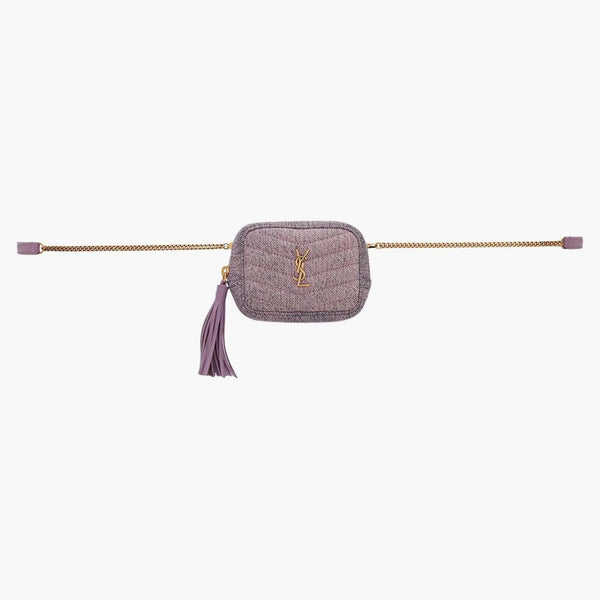 Saint Laurent Baby Lou Belt Bag Washed fialová