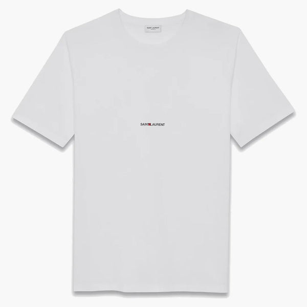 Tričko Saint Laurent Základní logo bílé