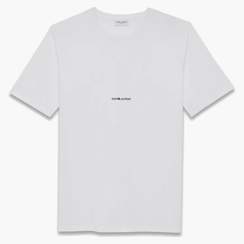 Tričko Saint Laurent Základní logo bílé