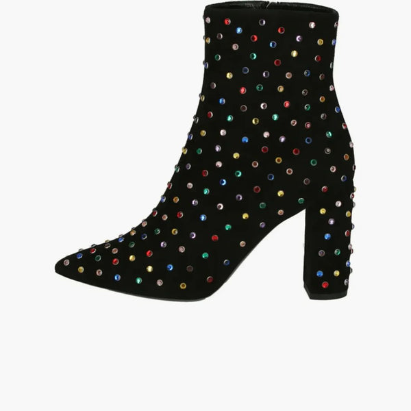 Svatý Laurent Betty zdobený kotníkovou boty Black Suede (Women's)