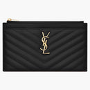 Saint Laurent Bill Pouch Grain de Poudre Quilted Black