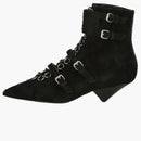 Saint Laurent Blaze Suede Ankle Boots Black Suede (Women's)
