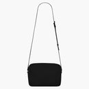 Saint Laurent Camp Camera Bag in Econyl and Lambskin Noir