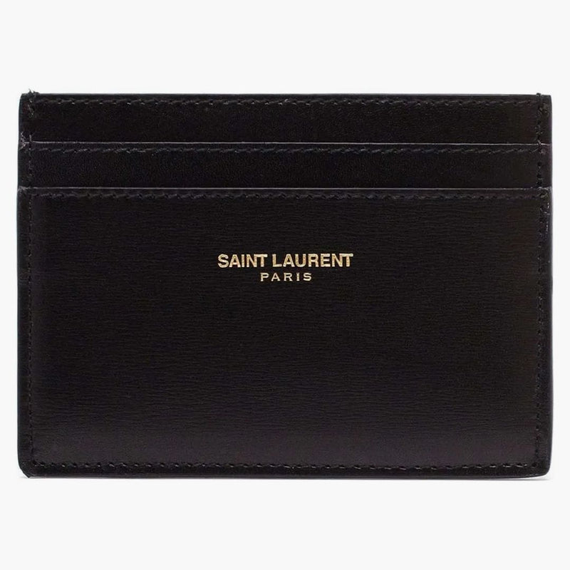 Saint Laurent Card Case in Smooth Leather Black