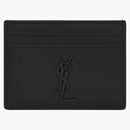 Saint Laurent Cassandre (5 Card Slot) Card Case Black Logo Matte Black