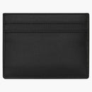 Saint Laurent Cassandre (5 Card Slot) Card Case Silver Logo Black