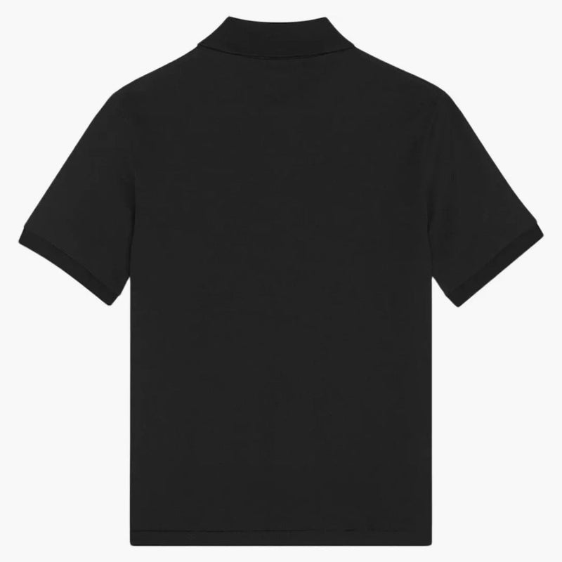Saint Laurent Cassandre Cotton Pique Polo Shirt Nero