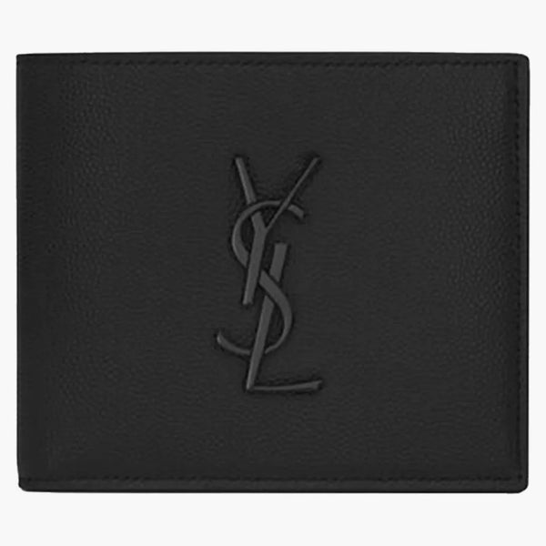 Saint Laurent Cassandre East/west Wallet Black Logo Matte Black