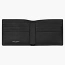Saint Laurent Cassandre East/West Wallet Silver Logo Black