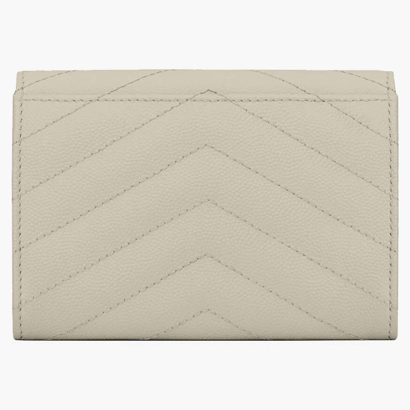 Svatý Laurent Cassandre Grain de Poudre Envelope Peněženka Small Blanc Vintage