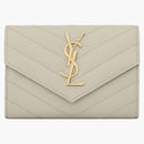 Saint Laurent Cassandre Grain De Poudre Envelope Wallet Small Blanc Vintage