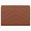 Saint Laurent Cassandre Grain de Poudre Envelope Wallet Small Dark Natural