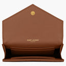 Saint Laurent Cassandre Grain de Poudre Envelope Wallet Small Dark Natural