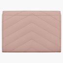 Saint Laurent Cassandre Grain De Poudre Envelope Wallet Small Pale Pink