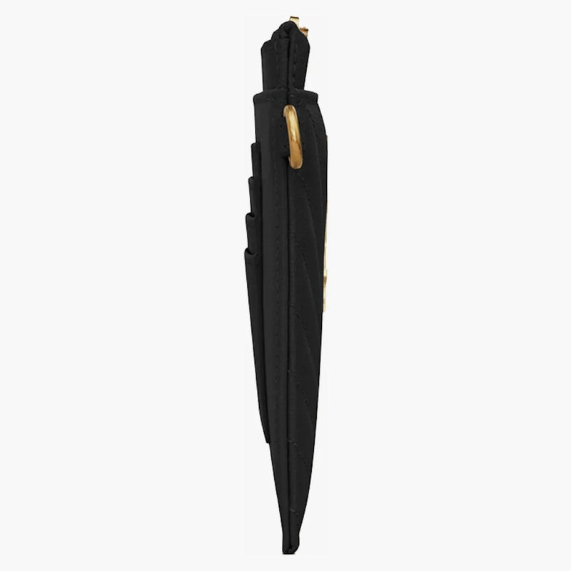 Saint Laurent Cassandre Matelasse Velký účet Bill v prošívané reliéfní kožené černé