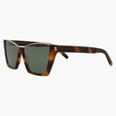 Saint Laurent Cat Eye-Frame Acetate Sunglasses Havana/Havana/Green (SL369Kate-30008955-002)