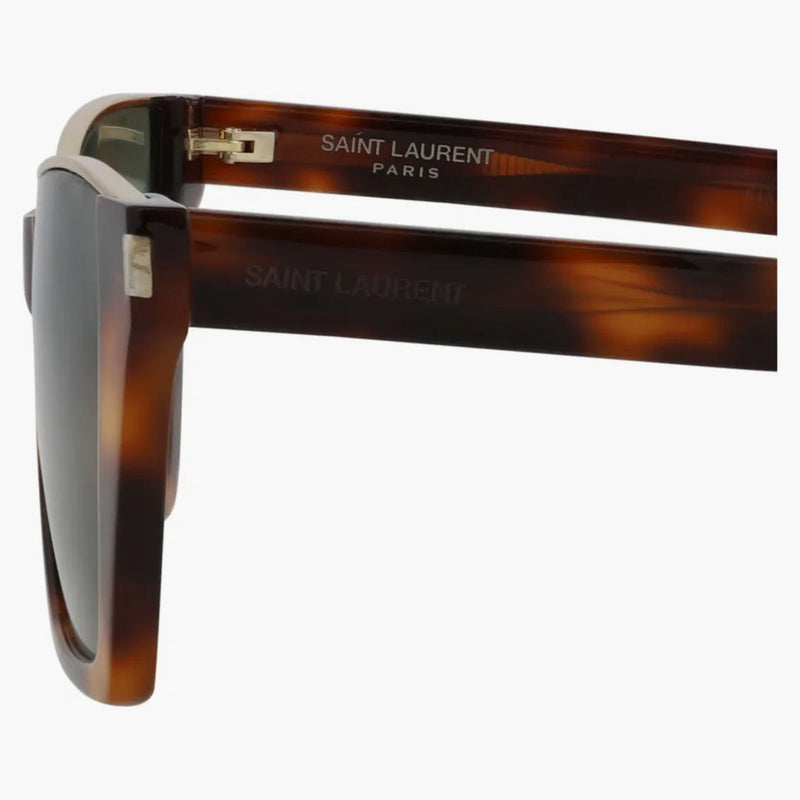 Saint Laurent Cat Eye-frame Acetate Sunglasses Havana/havana/green (sl369kate-30008955-002)