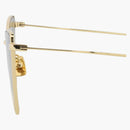 Occhiali da sole in metallo a telaio per gatti di Saint Laurent Gold/Oro/Brown (SL303Jerry-30007822-011)