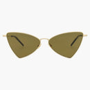 Occhiali da sole in metallo a telaio per gatti di Saint Laurent Gold/Oro/Brown (SL303Jerry-30007822-011)