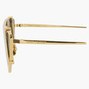 Metalowe okulary przeciwsłoneczne Saint Laurent Cat Gold/Gold/Gold (SL536-30013534-003)