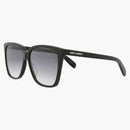 Saint Laurent Cat Eye Sunglasses Black/Black/Gray (SL175-30001577-001)