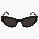 Saint Laurent Cat Eye Sunglasses Black/Black/Gray (SL215GRACE-3000263-001)