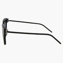 Saint Laurent Cat Eye Sunglasses Black/Black/Silver (SLM48S-30007876-003)