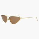 Saint Laurent Cat Eye Sunglasses Gold/brown (sl487-30011583-003)