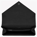 Saint Laurent College Matelasse Lambskin Black-Tone Large Black