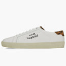 Saint Laurent Court Classic SL/06 Optic White Leopard (Women's)