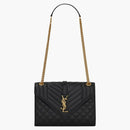 Saint Laurent Envelope Bag Medium Matelasse Leather Noir