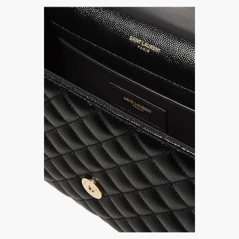 Saint Laurent obálka střední taška zrna de Poudre Black